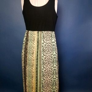 Black and blue leopard print dress